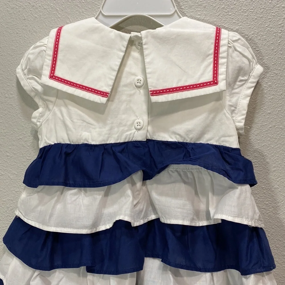 Gymboree‎ nautical ruffled layered dress